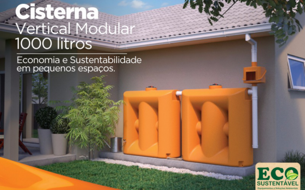 Cisterna Vertical Modular 1000 Litros EcoSustentável Equipamentos